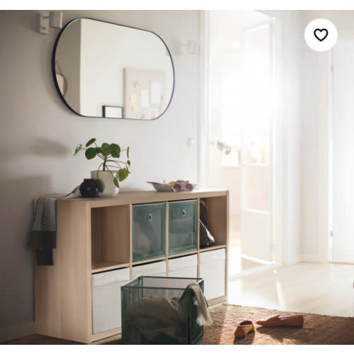 IKEA KALLAX shelf unit, white stained oak effect, 301/8x575/8"