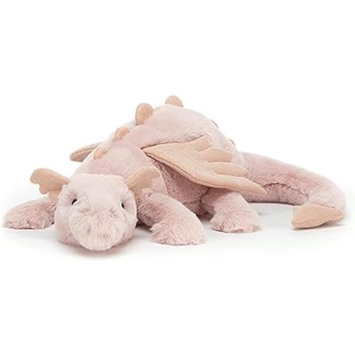 Jellycat Rose Dragon Stuffed Animal, Large 19.5 inches - Mythical Plush Toy - Classic Children's Gift