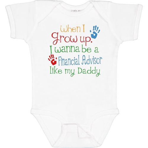 inktastic Financial Advisor Like Daddy Baby Bodysuit - Newborn - 0020 White