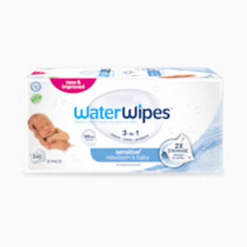 WaterWipes Sensitive+ Newborn & Baby Wipes, 3-In-1 Cleans, Cares, Protects, 99.9% Water, Unscented & Hypoallergenic, 540 Count (9 Packs)