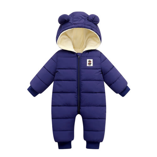 Lovebay Infant Baby Winter Down Snowsuit Newborn Hooded Romper Padded Bodysuit with Warm Fleece Lining