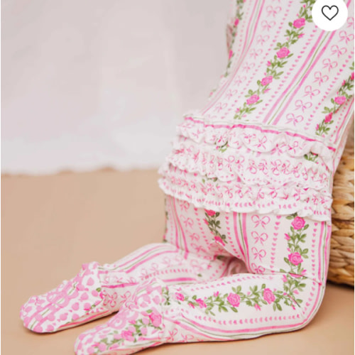 Bowquet of Roses Ruffle Footie