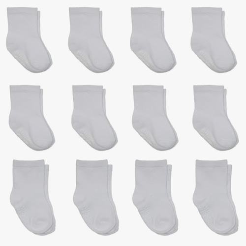 Little Me 20-Pack Newborn Baby Infant & Toddler Unisex Socks, 0-12/12-24 Months, Assorted Size Pack, White