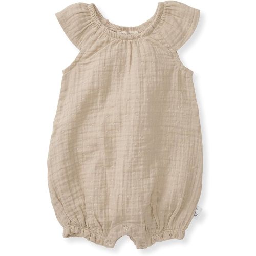 Burt's Bees Baby baby-girls Bubble Romper, 100% Organic Cotton One-piece Bubble Shortall and Layette Set Girl Outfit