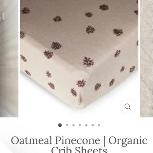 Oatmeal Pinecone | Organic Crib Sheets – L'ovedbaby