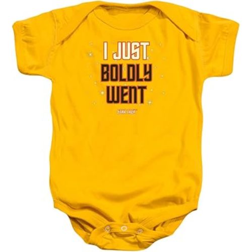 Star Trek I Just Boldly Went Unisex Baby Snapsuit Small Gold