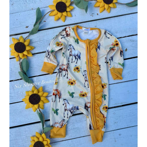 Yellow floral horse sleeper