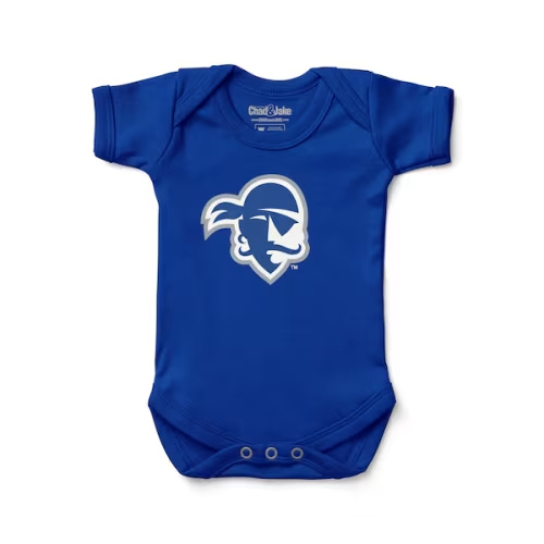 Seton Hall Pirates Chad & Jake Newborn & Infant Primary Logo Bodysuit - Blue