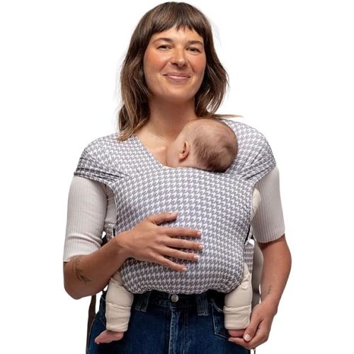 WildBird - Aerial Buckle Wrap - 0-6 Months - Standard (XS-XL) Lewis - Newborn Baby Carrier - Front Carry - Soft Fabric, Straps, Head Support, Padded Waist Belt - Baby Essentials - New Mom Gifts