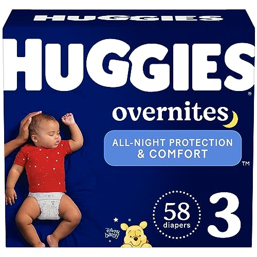 Huggies Overnites Size 3 Overnight Diapers (16-28 lbs), 58 Ct