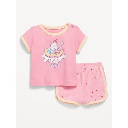 Terry Ringer Graphic T-Shirt and Shorts Set for Baby | Old Navy