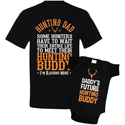 Hunting Dad and Daddy's Future Hunting Buddy Matching Father Son Shirts