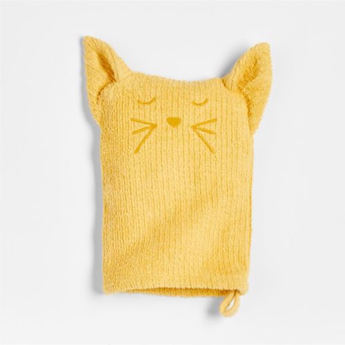 Cat Organic Waffle Baby Bath Mitt