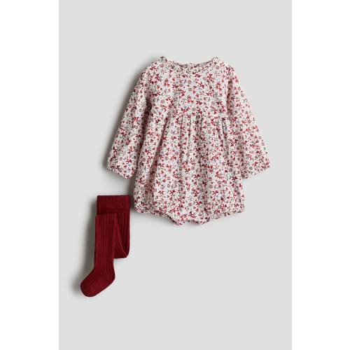 2-PIECE ROMPER SUIT AND TIGHTS SET