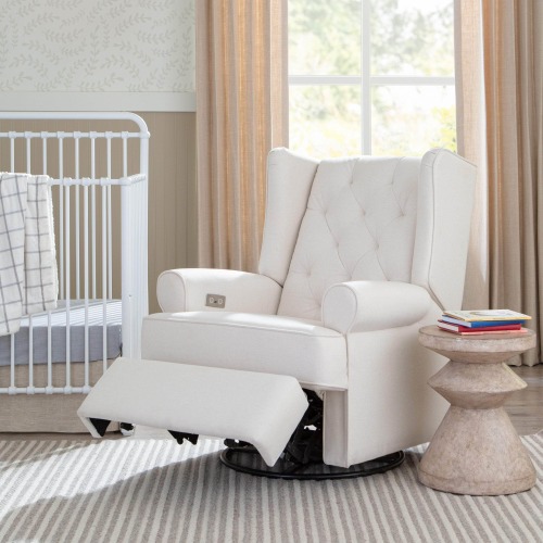 Harbour Electronic Recliner and Swivel Glider in Eco-Performance Fabric with USB port | Water Repellent & Stain Resistant