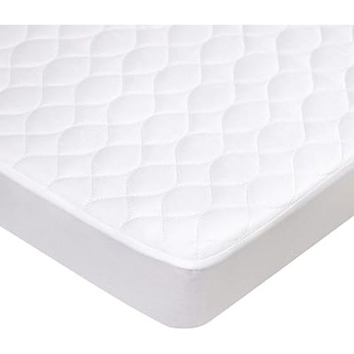 American Baby Company Soft Microfiber Waterproof Fitted Portable/Mini-Crib Mattress Protector, Quilted Mattress Pad Cover, White, 38"x24"x5"