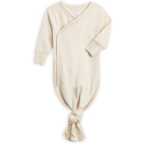 Colored Organics Baby Organic Cotton Knotted Gown - Infant Gown with Mitten Cuffs
