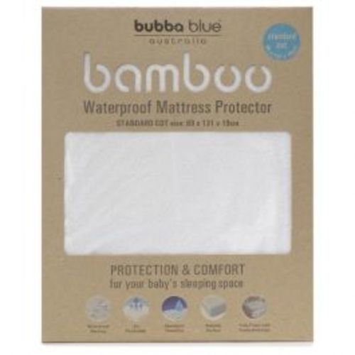 Bubba Blue Bamboo Waterproof Cot Mattress Protector Standard
