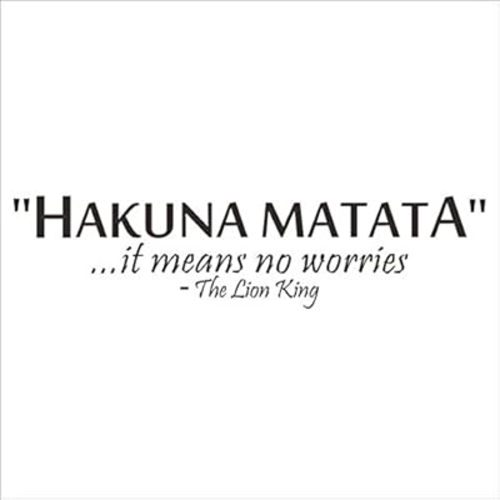Removable Vinyl Quotes Saying Hakuna Matata…Its Means No Worries, The Lion King Wall Stickers Murals, Home Décor, Offices Decor, Kids Rooms Decals for Children Rooms