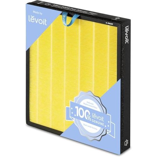 LEVOIT Vital 200S-P Pet Allergy Air Purifier Replacement, Supports HEPA Sleep Mode, 3-In-1 Filter, Efficiency Activated Carbon, Vital 200S-RF-PA, 1 Pack, Yellow