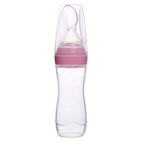 Pedty 1* Squeezed Feeding Spoon,1pc Silicone Baby Food Bottle Spoon Feeder For Baby Toddler Infant Cereal Food Supplement 120ml