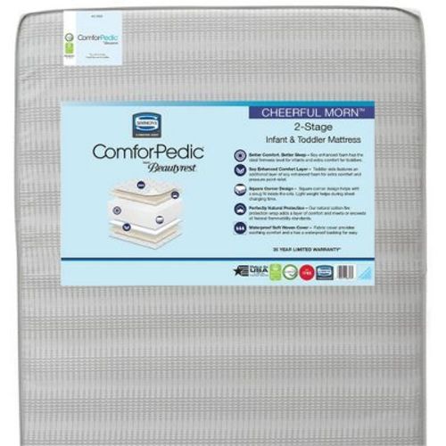 Simmons Kids' Comforpedic From Beautyrest Dual Sided Crib/toddler Mattress- Gray