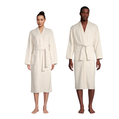 Amren Textured Cotton Unisex Robe - World Market