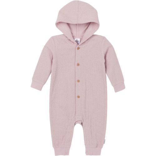 Gerber Baby Girls' Hooded Romper, Mauve, 0-3 Months