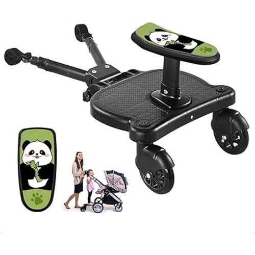 2-in-1 Ride-Sit-On Stroller Board for Kids Ages 3-7