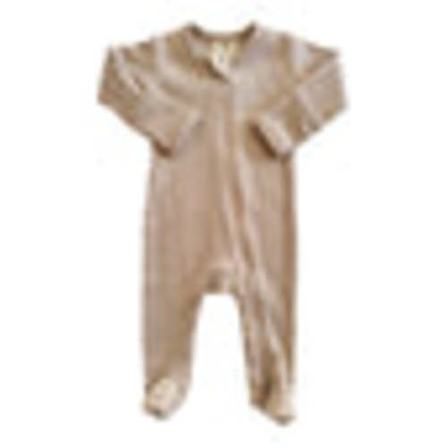 Desert Tan / Organic Ribbed Zip Footie – SpearmintLOVE