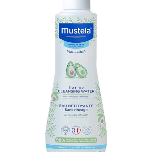 Mustela Baby Cleansing Water - No-Rinse Micellar Water - with Natural Avocado & Aloe Vera - for Baby's Face, Body & Diaper - 1 or 2-Pack - Various Sizes