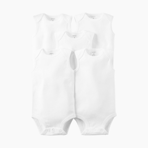 Carter's Tank Bodysuit (5 Pack) - White, 3-6 M