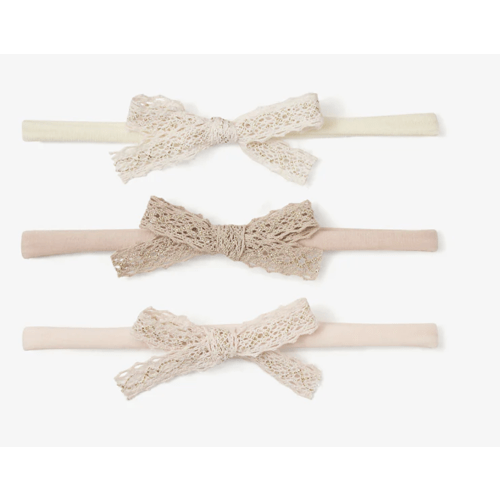 Sparkle Lace Bow Headband 3Pk – Elegant Baby