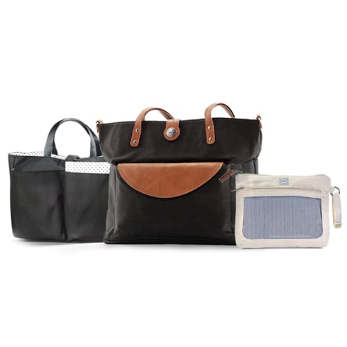 Momkindness CarryAll Tote Diaper Bag TRIO | Modern Nursery