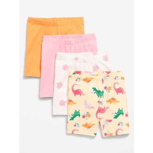 4-Pack Jersey-Knit Biker Shorts for Toddler Girls