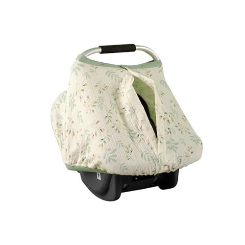 Car Seat Covers for Babies Girl and Boy with 100% Cotton Muslin Material | Baby Carseat Cover Girl and Boy | Adorable Baby Car Seat Cover with Cute Design | Infant Car Seat Cover with Window