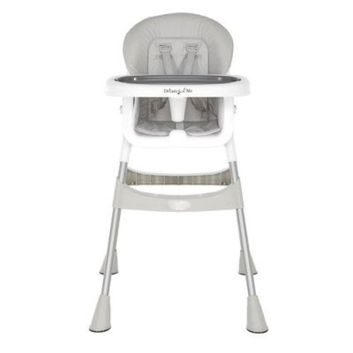 Dream On Me Portable 2-in-1 Table Talk High Chair - Convertible Compact And Lightweight, Grey