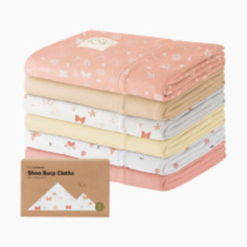 KeaBabies Shea Burp Cloths (6 Pack) - Butterflies