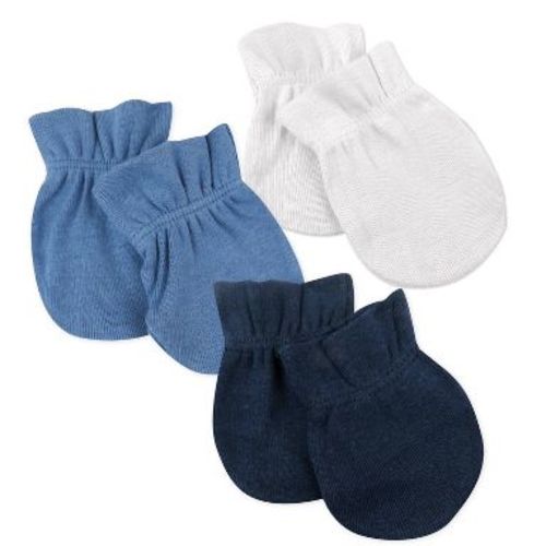 3-Pack Organic Cotton Mitts Ombre Blues Newborn