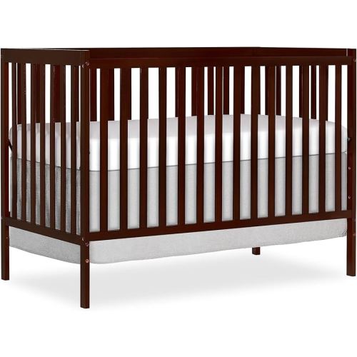 Dream On Me Synergy 5-in-1 Convertible Full-Size Baby Crib with Toddler, Day & Full Bed Conversion in Espresso, GreenGuard Gold & JPMA, 3 Mattress Heights, Sustainable Pinewood