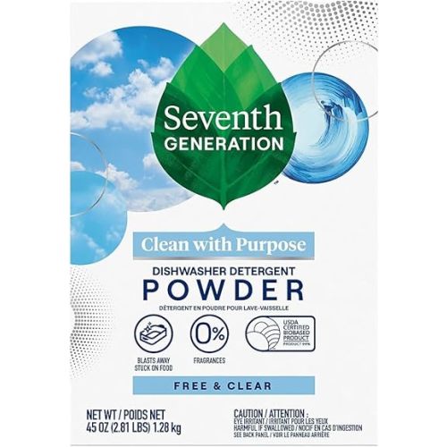 Seventh Generation Automatic Dishwashing Powder, Free & Clear, 45 oz