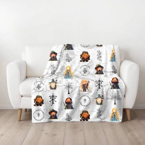 LOTR Gift Blanket JRR Tolkien gift for readers and fans Lord of The Rings Baby Gift Blanket Middle Earth map