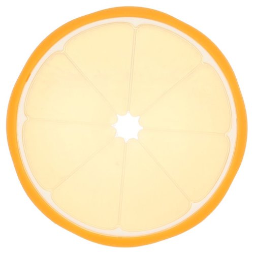 Nuby All Silicone Teether, Orange Fruit Slice