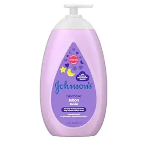 Johnson's Moisturizing Bedtime Baby Lotion with Coconut Oil & NaturalCalm Aromas to Help Relax Baby, Hypoallergenic & Free of Parabens, Phthalates & Dyes, Mild Baby Skin Care, 27.1 fl. oz
