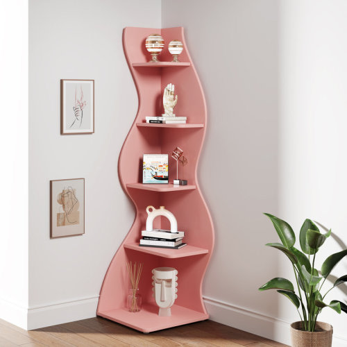 Millwood Pines Arhab Corner Bookcase & Reviews | Wayfair