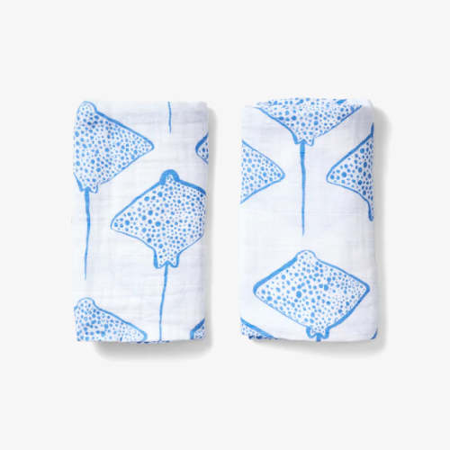 Burp Cloth Set | Marine Stingray