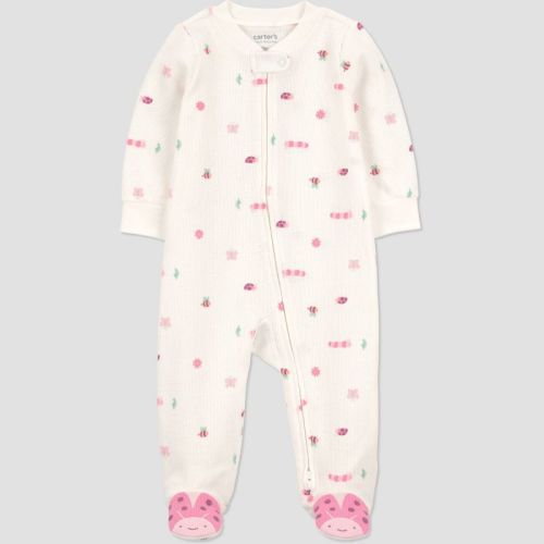 Carter's Just One You® Baby Girls' Bug Graphic Sleep N' Play - Ivory/Pink Newborn