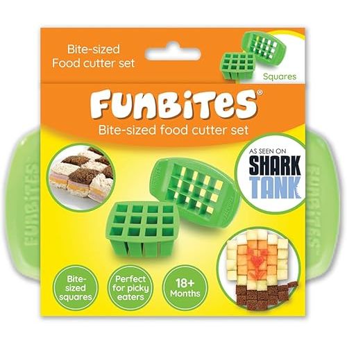 Food Cutter for Kids, Green Squares