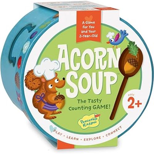 Peaceable Kingdom Acorn Soup Game - Educational Games for Toddlers, Includes Instructions and Parent Guide - 2 Year Old and Up