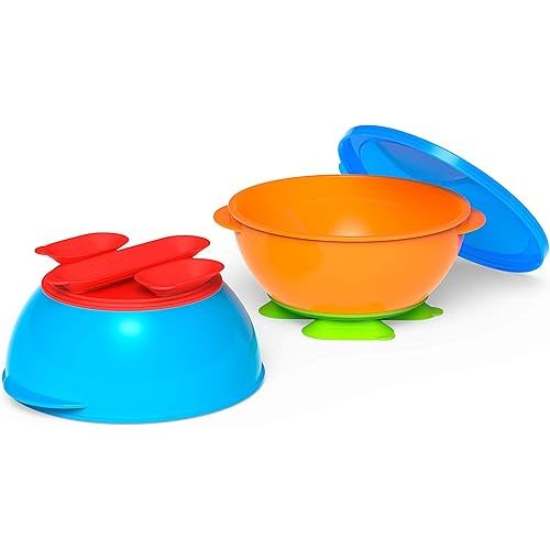 NUK First Essentials Tri-Suction Bowls, Colors may vary, 2-Pack